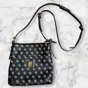 Dooney & Bourke Letter Carrier Crossbody Bag Signature DB Logo Adjustable Strap